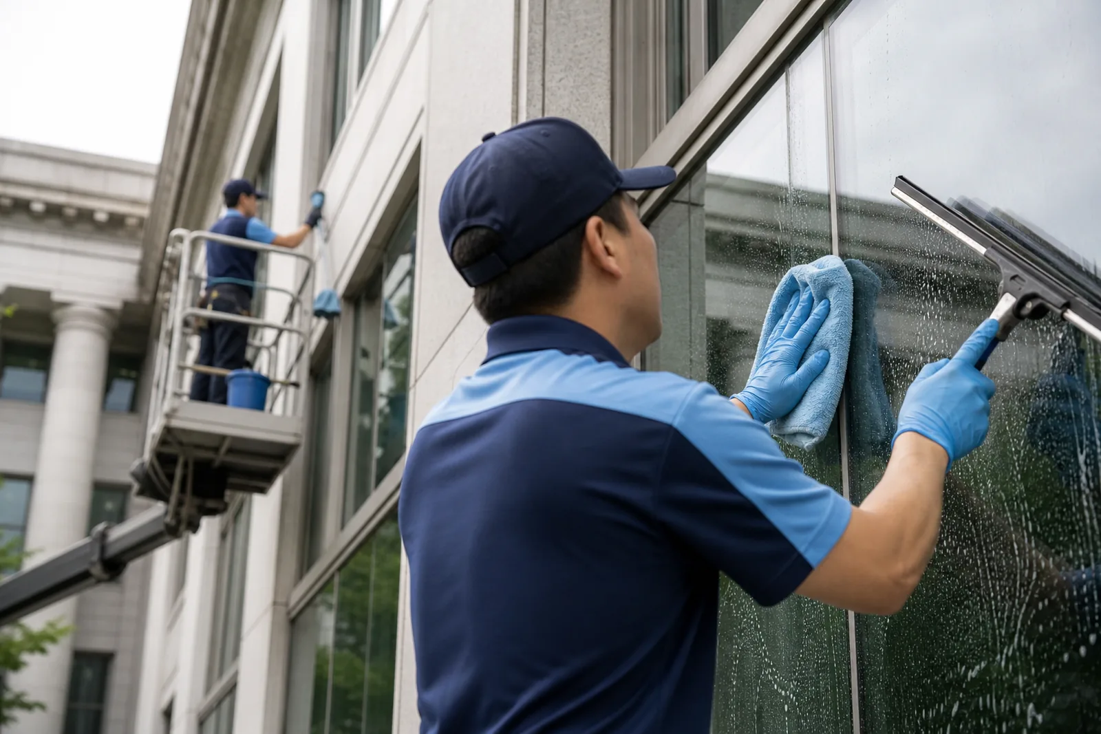 공공시설 외벽 유리 청소